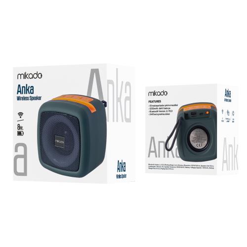 MIKADO MD-29BT Anka 1200mAh 5W Haki USB/BT/TF/TWS/AUX Taşınabilir Speaker
